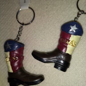 NWT 2 Texas Cowboy Boot Keychains